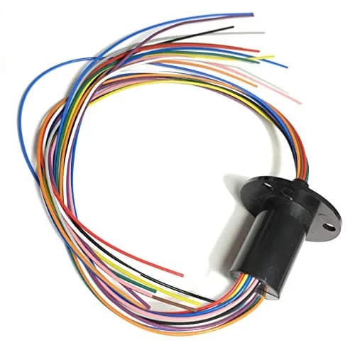 Taidacent 12 Wires 5A Slip Ring Collector Ring Rotary Electrical Contact Connector | Gold-Gold Contact for 360° Rotation thumbnail 1