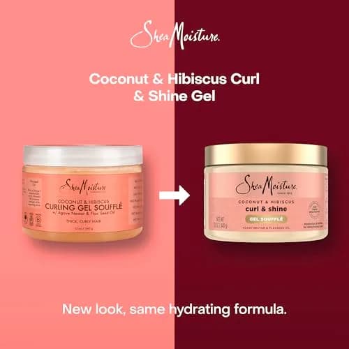 Shea Moisture Coconut & Hibiscus Curling Gel Soufflé 355ml (12 fl oz) | Defines Curls, Controls Frizz thumbnail 3