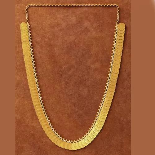 VAMA Fashions Traditional Lakshmi Necklace Set Temple Coin Jewellery for Women | Gold Plated 24 inches (61 cm) thumbnail 4