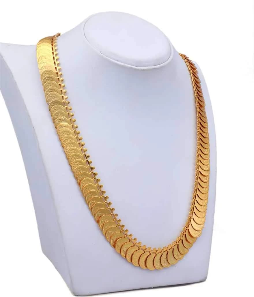 VAMA Fashions Traditional Lakshmi Necklace Set Temple Coin Jewellery for Women | Gold Plated 24 inches (61 cm) - view 7