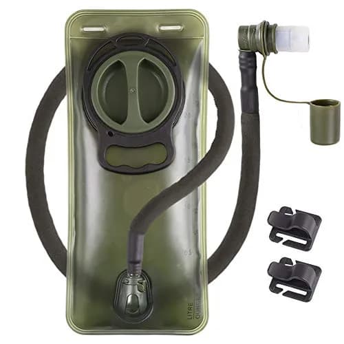 LANNEY 2L Hydration Bladder with Insulated Tube | Military Green Water Storage Bag for Hiking Backpacks thumbnail 1
