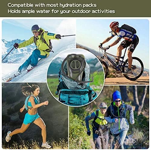 LANNEY 2L Hydration Bladder with Insulated Tube | Military Green Water Storage Bag for Hiking Backpacks thumbnail 7