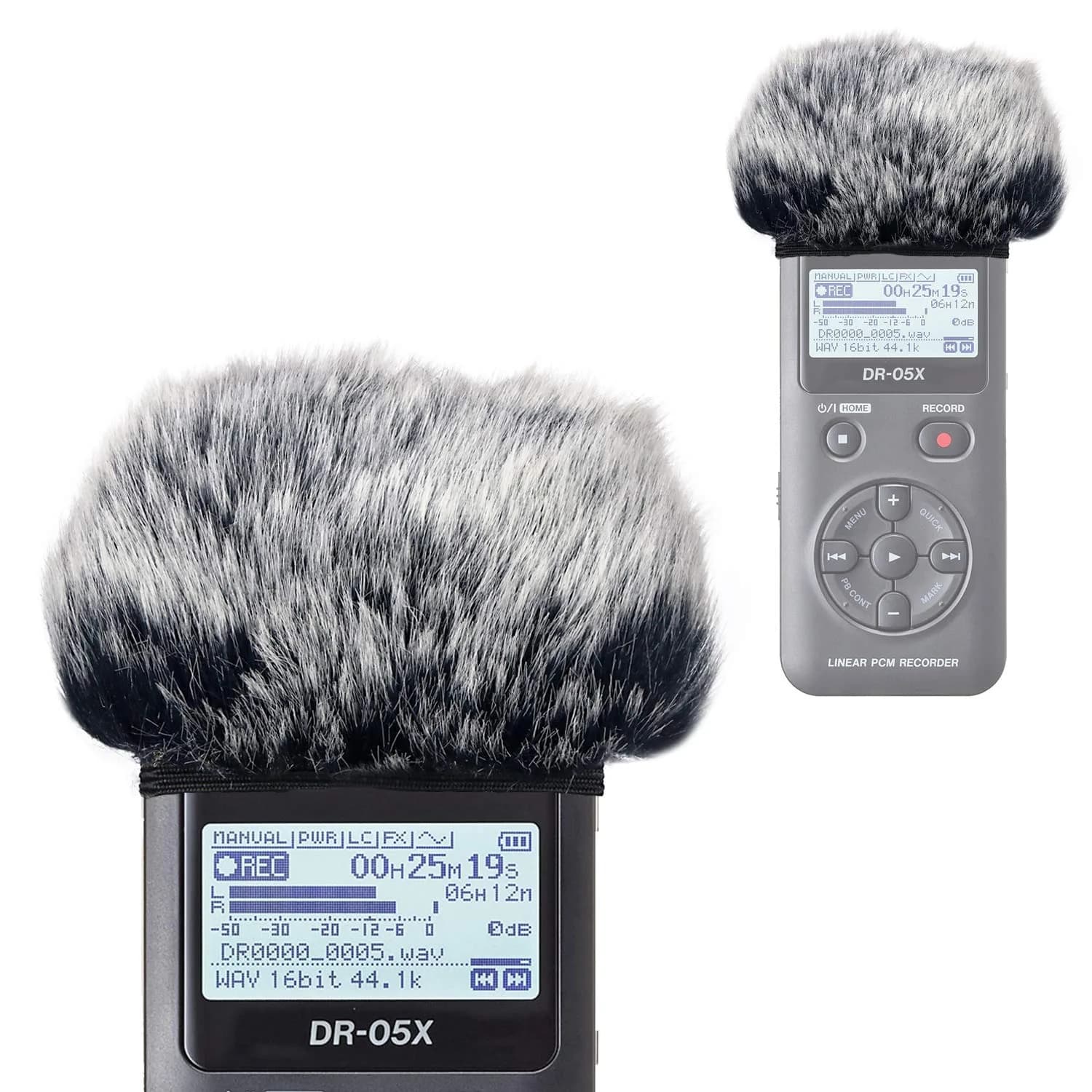 YOUSHARES DR05X Windscreen Muff for Tascam DR-05X DR-05 Portable Recorders | Artificial Fur Wind Screen