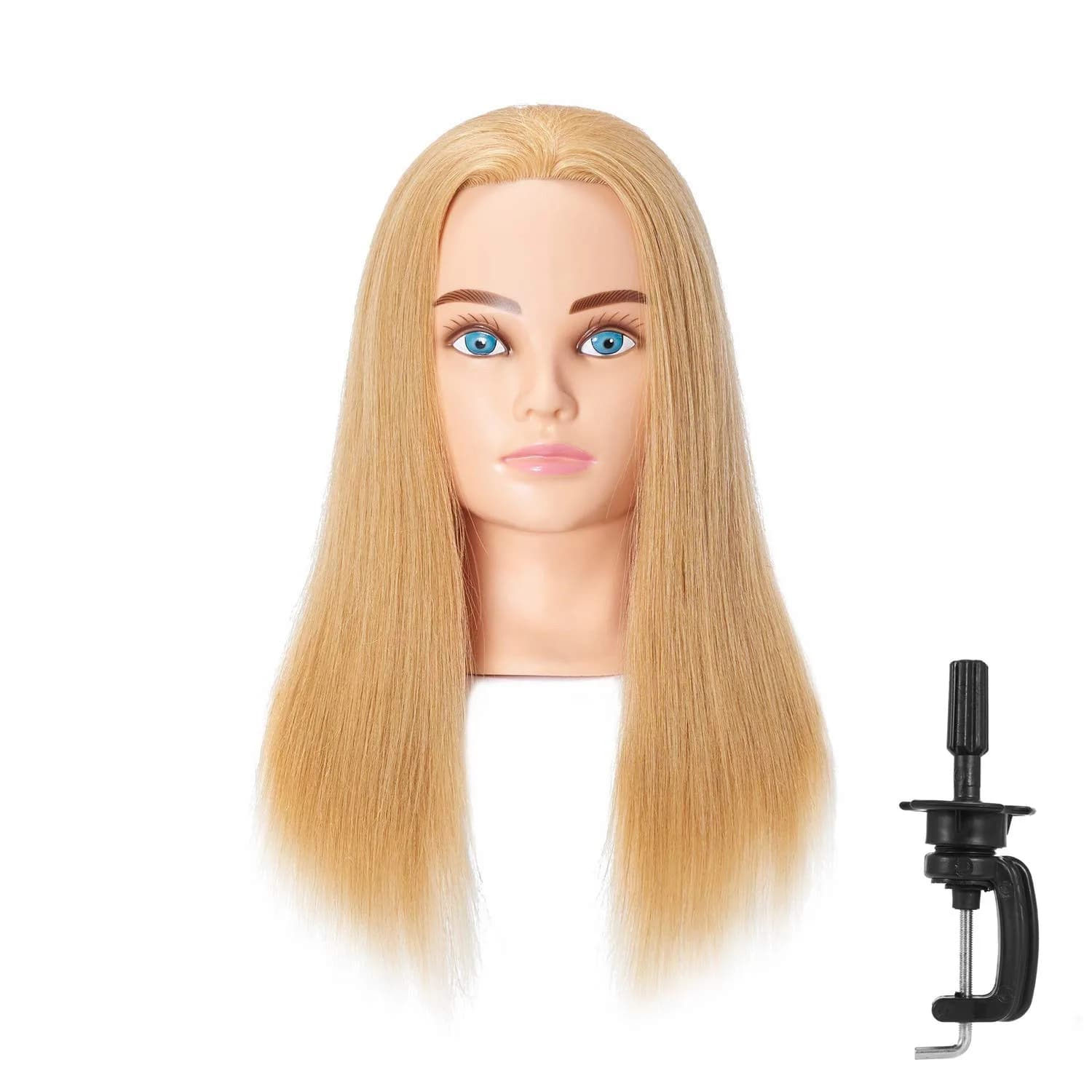 Hairingrid Mannequin Head 20"-22" Human Hair for Hair Styling & Training | Blond 27# — #27 Blond