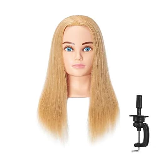 Hairingrid Mannequin Head 20"-22" | 100% Human Hair for Hair Styling & Cosmetology thumbnail 1