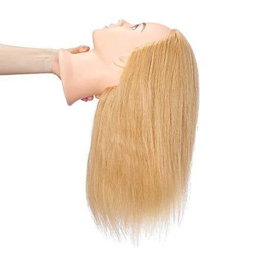 Hairingrid Mannequin Head 20"-22" | 100% Human Hair for Hair Styling & Cosmetology thumbnail 4