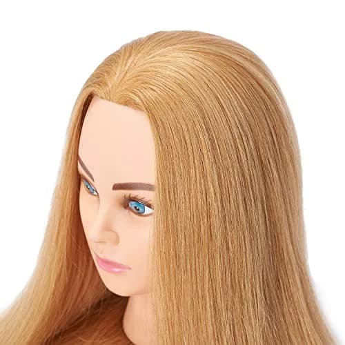 Hairingrid Mannequin Head 20"-22" | 100% Human Hair for Hair Styling & Cosmetology thumbnail 3