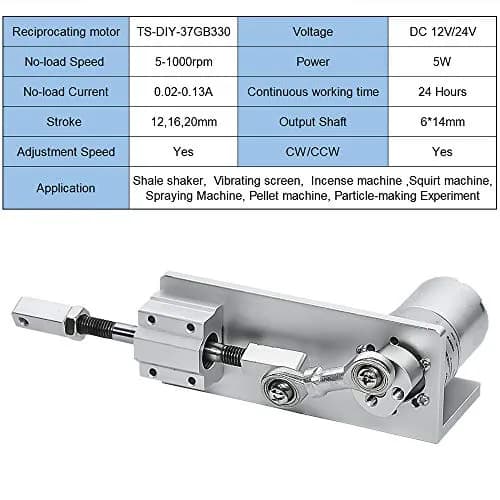 KZNANZN 24V DC Linear Actuator Motor with 20mm Stroke | Reciprocating Cycle Motor for DIY Design thumbnail 2