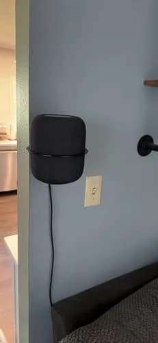 ALLICAVER Black Metal Wall Mount Compatible with Apple HomePod 2nd Gen Speaker Holder | Space-Saving Wall Mount for HomePod thumbnail 5