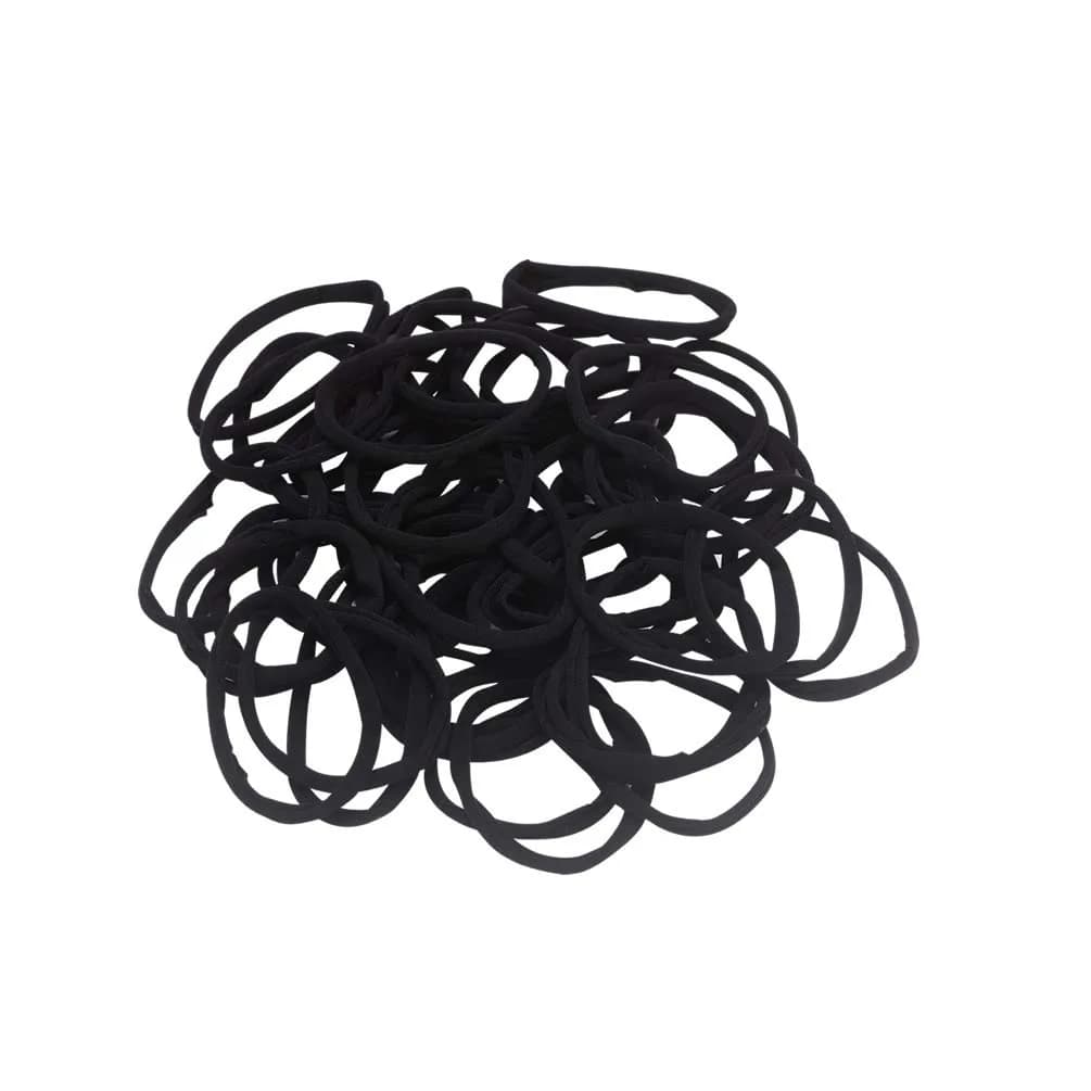 inSowni 50 Pack Super Soft Stretchy DIY Solid Nylon Headbands Baby Hair Bands One Size Fits All (Black) - view 3