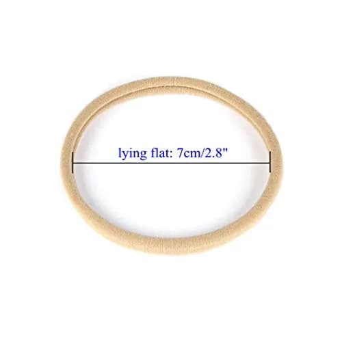 inSowni 50 Pack Super Soft Stretchy DIY Solid Nylon Headbands Baby Hair Bands One Size Fits All (Khaki) thumbnail 4