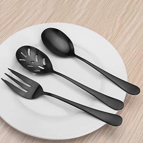 Sharecook 5-Piece Matte Black Flatware Set | Durable Stainless Steel Dining Cutlery (18/0, Satin Finish) thumbnail 5