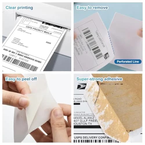 9527 Product 4x6" Direct Thermal Shipping Labels, 25000 Labels (100 Rolls) | Compatible with Zebra Printers thumbnail 4