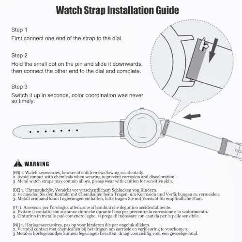 DEALELE Stainless Steel Watch Band Compatible with Samsung Galaxy Watch 7 / FE / 6 / 6 Classic / 5 / 5 Pro / 4 / 4 Classic / Galaxy 3 41mm, 20mm thumbnail 9