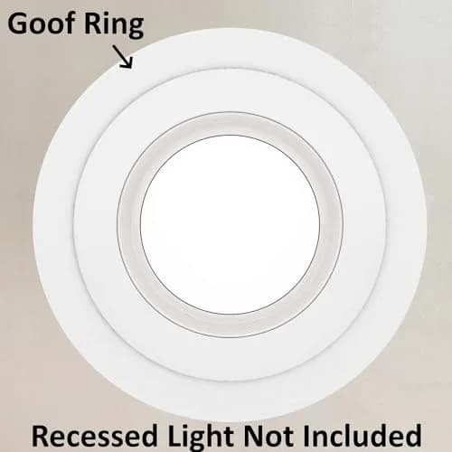 HARRRRD Gloss White Goof Trim Ring for 4" Recessed Cans, 10 Pack | Covers 6.7" Outer Diameter Holes thumbnail 4