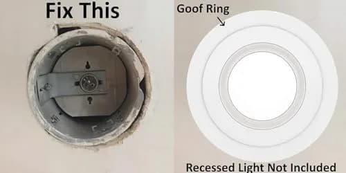 HARRRRD Gloss White Goof Trim Ring for 4" Recessed Cans, 10 Pack | Covers 6.7" Outer Diameter Holes thumbnail 5