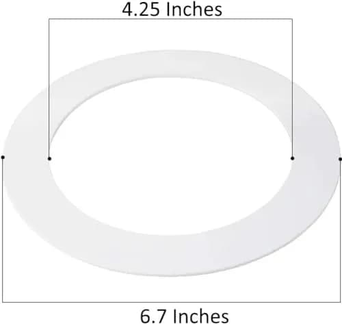 HARRRRD Gloss White Goof Trim Ring for 4" Recessed Cans, 10 Pack | Covers 6.7" Outer Diameter Holes thumbnail 3