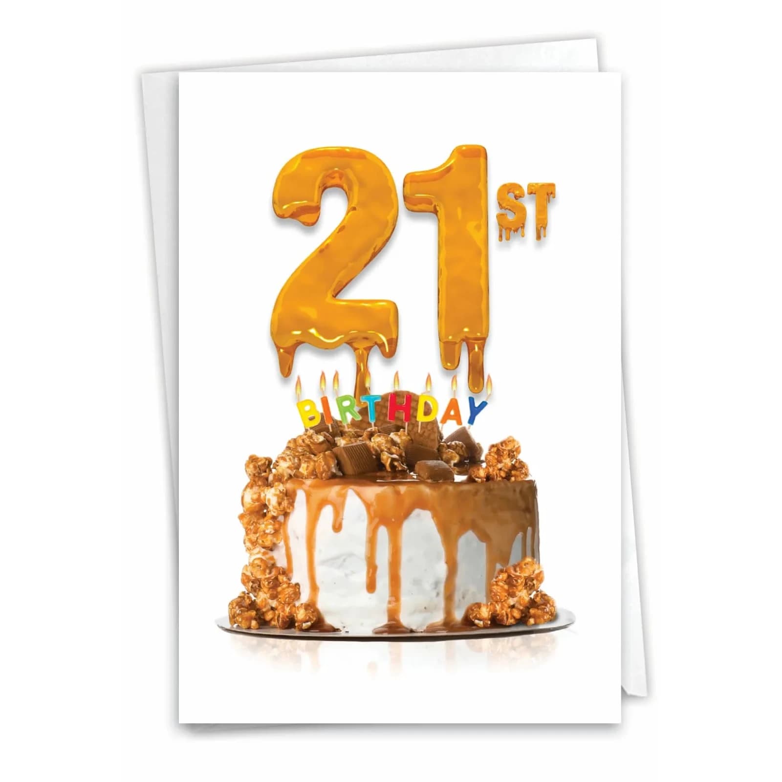 The Best Card Company 18th Happy Birthday Greeting Card 12.95 cm x 17.15 cm | Milestone Birthday Celebration — Big Day Milestones 21