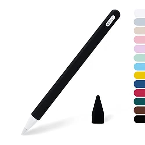 KELIFANG Silicone Case for Apple Pencil 2nd Gen & Pro 2024 | Protective Sleeve & Tip Cap, Black thumbnail 7