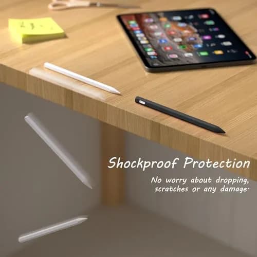 KELIFANG Silicone Case for Apple Pencil 2nd Gen & Pro 2024 | Protective Sleeve & Tip Cap, Black thumbnail 3