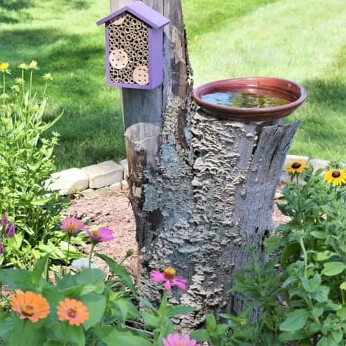 NATURE'S WAY Purple Bee House | Eco-Friendly Solitary Bee Habitat for Garden Pollination thumbnail 6