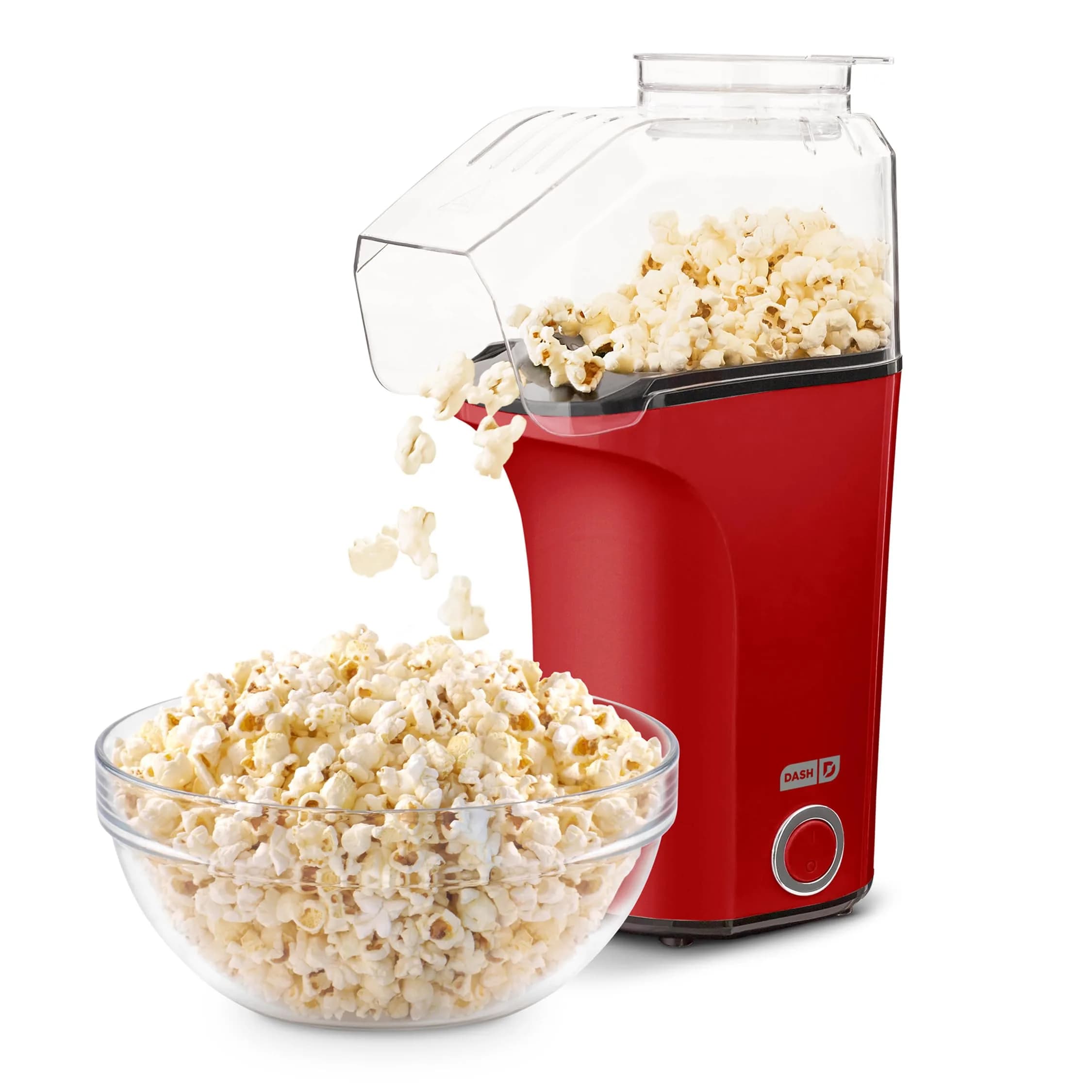Dash Fresh Pop Popcorn Maker 16-Cup Red | Oil-Free Hot Air Popper for Family & Movie Nights — Red