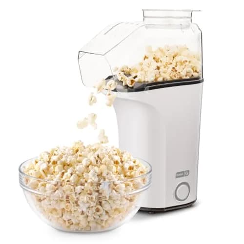 Dash Fresh Pop Hot Air Popcorn Maker, 16-Cup Capacity, White | Oil-Free Electric Popper for Healthy Snacks — White