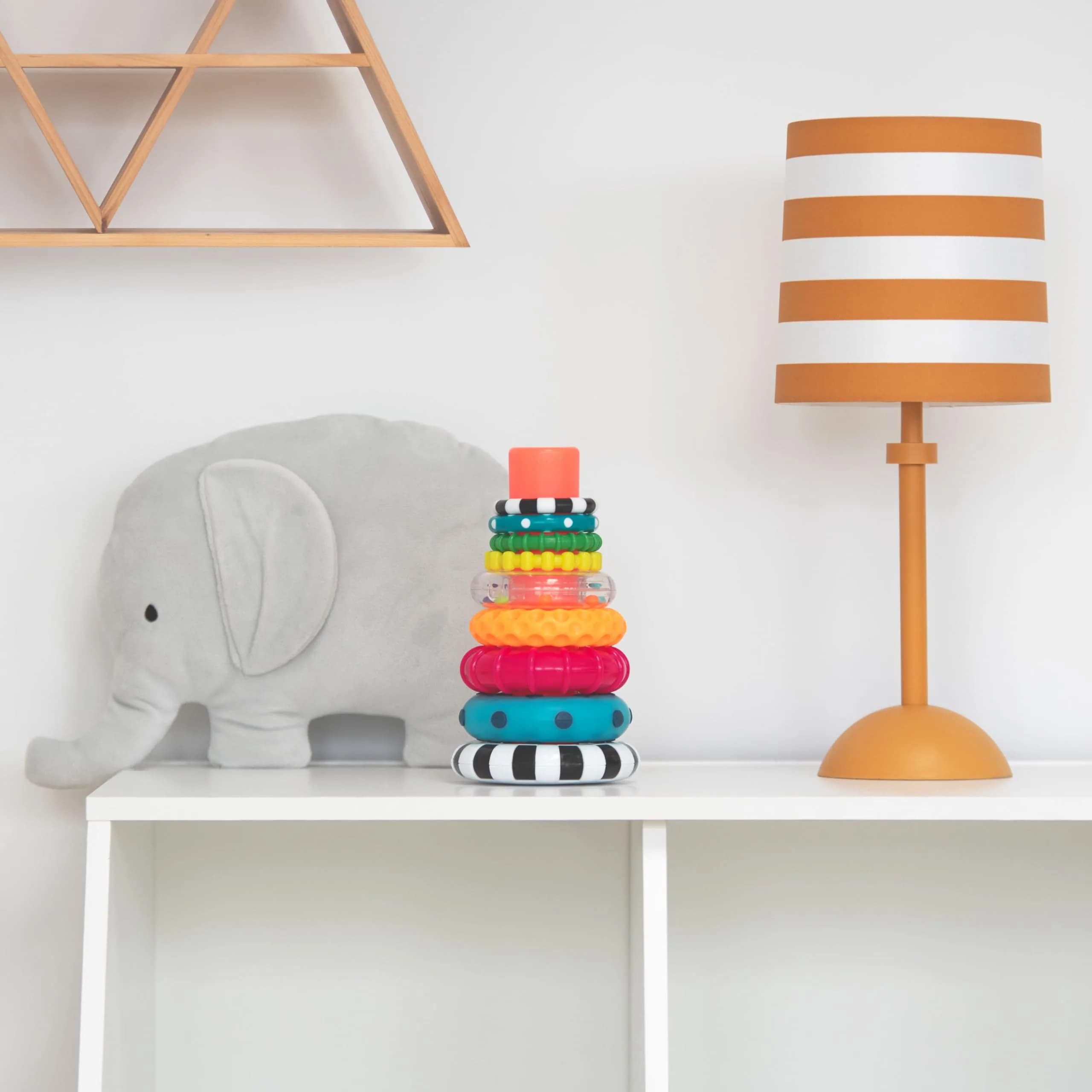Sassy Stacks of Circles Stacking Ring STEM Learning Toy | 9 Pieces, 6-24 Months - view 6