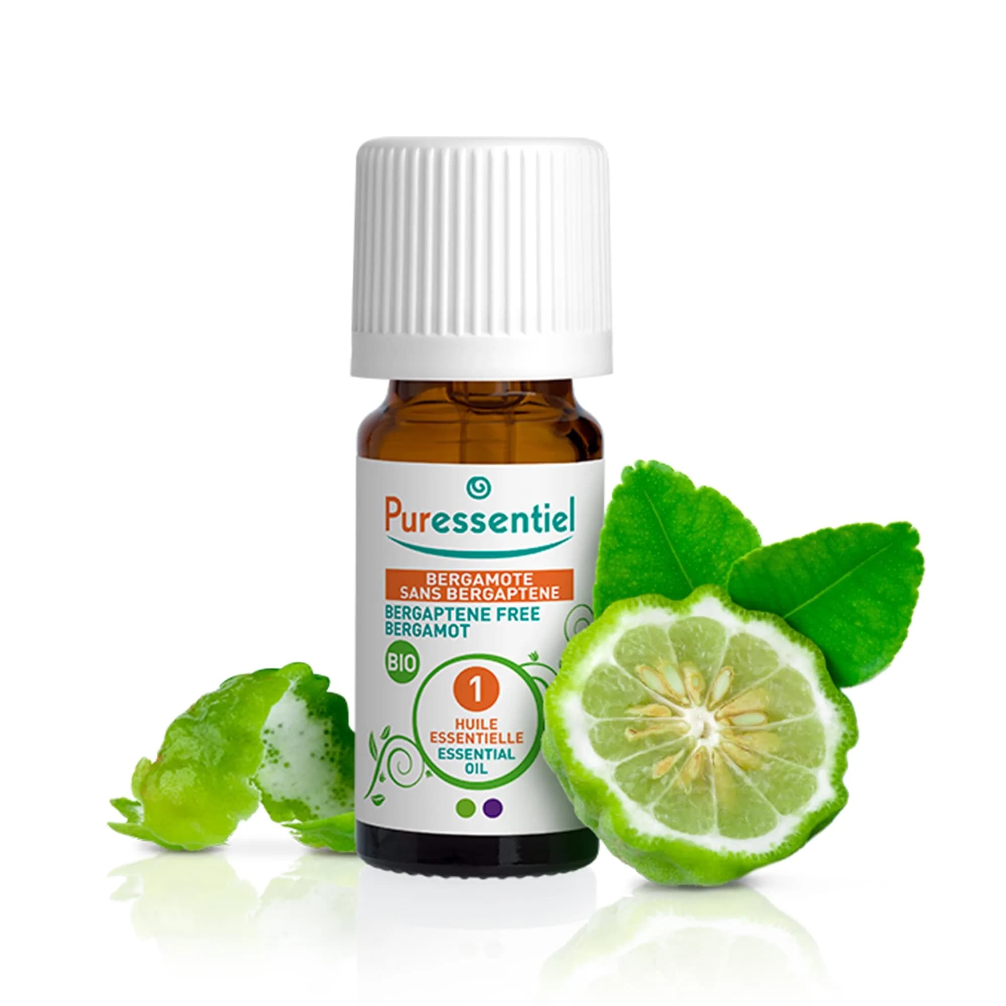 Puressentiel Organic Essential Oil - Bergamot 0.34 oz | Pure, Organic, Certified EOBBD for Unisex — No / 0.3 Fl Oz