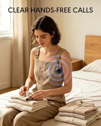 MOMOHO Mini Bluetooth Speaker Wireless, Tiny Portable Speaker with Mic & TWS, Black thumbnail 5