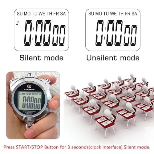 LAOPAO Metal Stopwatch Timer with Backlight & 2 Lap Memory | Professional Coach Stopwatch thumbnail 4