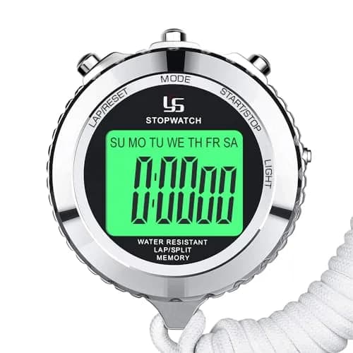 LAOPAO Metal Stopwatch Timer with Backlight & 2 Lap Memory | Professional Coach Stopwatch thumbnail 1