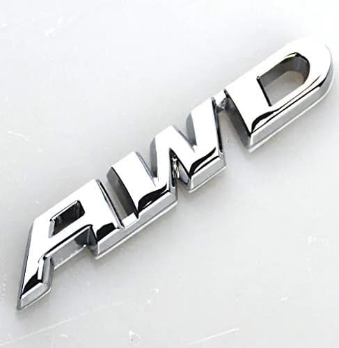 EmbRoom AWD Emblem, 3D Metal Tailgate Side Sticker Badge Replacement 8.9cm (3.5in) | Universal Fit Chrome Metal thumbnail 2