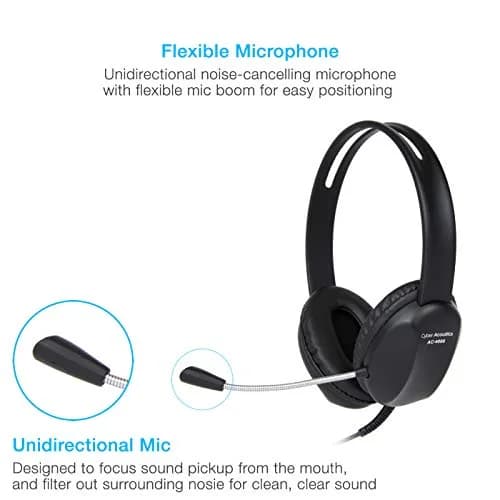 Cyber Acoustics AC-4000 Stereo PC Headset with TuffCord, 20 Pack | Durable Wired Headset for Office & Classroom thumbnail 4