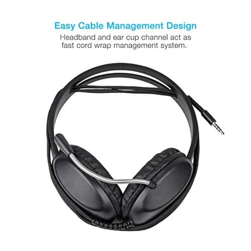 Cyber Acoustics AC-4000 Stereo PC Headset with TuffCord, 20 Pack | Durable Wired Headset for Office & Classroom thumbnail 6