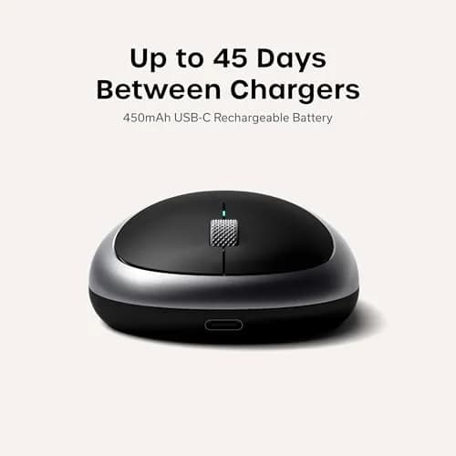 Satechi M1 Wireless Bluetooth Mouse, USB-C Rechargeable, Space Gray | 1200 DPI Optical Sensor thumbnail 4
