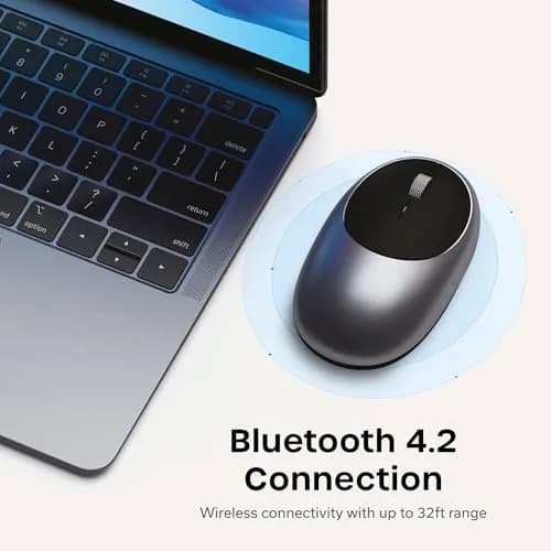 Satechi M1 Wireless Bluetooth Mouse, USB-C Rechargeable, Space Gray | 1200 DPI Optical Sensor thumbnail 2