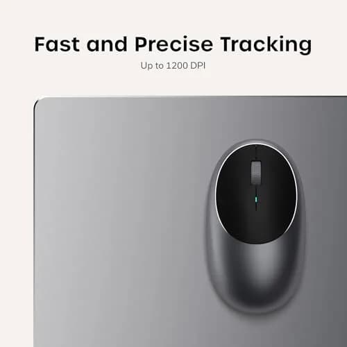 Satechi M1 Wireless Bluetooth Mouse, USB-C Rechargeable, Space Gray | 1200 DPI Optical Sensor thumbnail 3