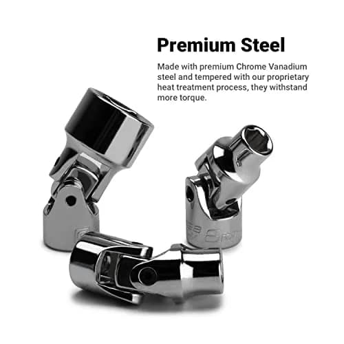 Capri Tools 11 mm Universal Socket, 1/4-Inch Drive, 6-Point Metric | 40-Degree Working Angle for Tight Spots thumbnail 2