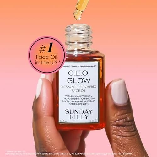 Sunday Riley C.E.O. Glow Vitamin C & Turmeric Face Oil 15ml (0.5 Fl Oz) | Brightens & Nourishes for Radiant Skin thumbnail 3
