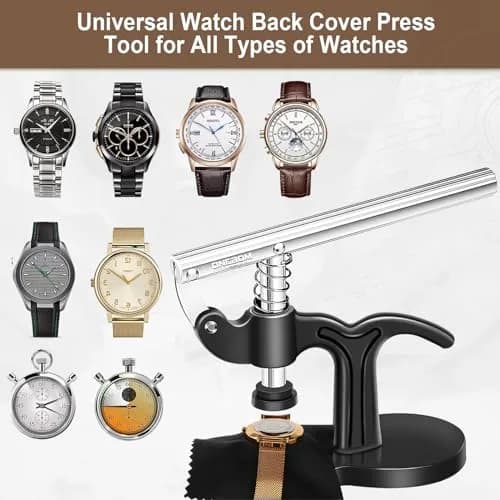 ONEBOM Watch Press Tool Set 18-50mm | Professional Watch Repair Kit with 12 Dies, Tweezers, and Blades thumbnail 8