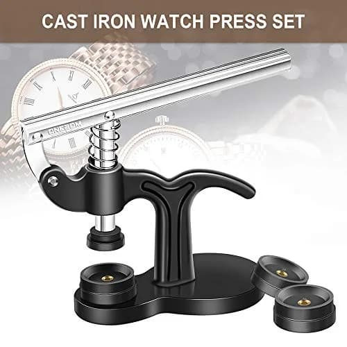 ONEBOM Watch Press Tool Set 18-50mm | Professional Watch Repair Kit with 12 Dies, Tweezers, and Blades thumbnail 2
