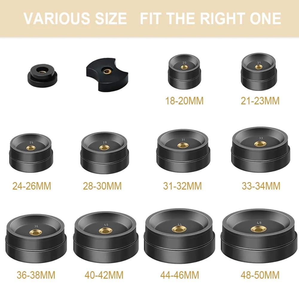ONEBOM Watch Press Tool Set 18-50mm | Professional Watch Repair Kit with 12 Dies, Tweezers, and Blades - view 3