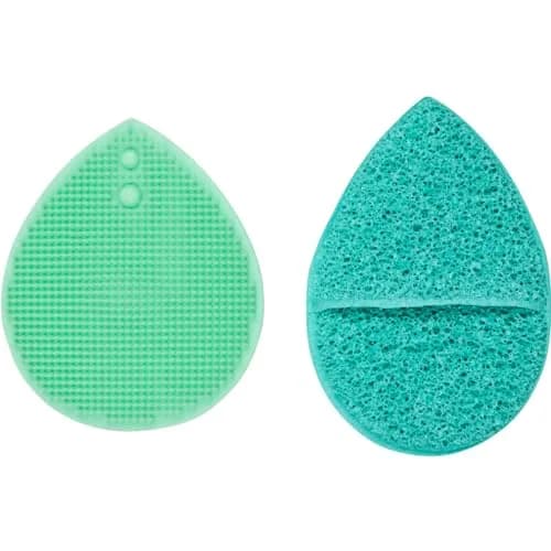 Cala Mint facial exfoliator duo | Deep cleansing & gentle buffing for radiant skin thumbnail 1