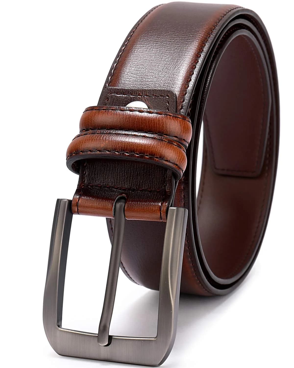 beltox fine Men's Genuine Leather Jeans Belt 38mm (1.5") Wide | Cognac, Size 36-37 — Cognac
