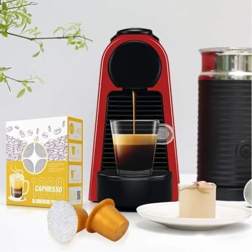 CAPMESSO 1000 Aluminum Foil Lids & 6 Reusable Pods | Grips Coffee for Nespresso OriginalLine thumbnail 5