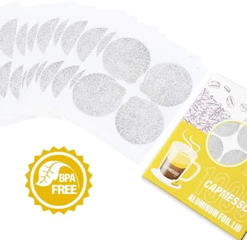 CAPMESSO 1000 Aluminum Foil Lids & 6 Reusable Pods | Grips Coffee for Nespresso OriginalLine thumbnail 6