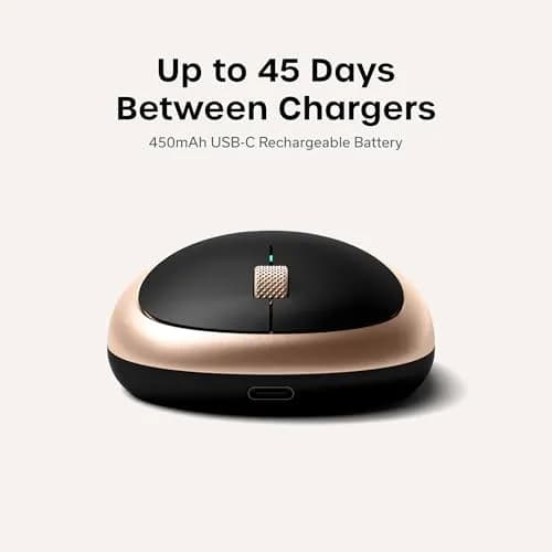Satechi M1 Wireless Bluetooth Mouse, USB-C Rechargeable, Compact Gold | 1200 DPI Optical Tracking thumbnail 4