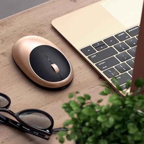 Satechi M1 Wireless Bluetooth Mouse, USB-C Rechargeable, Compact Gold | 1200 DPI Optical Tracking thumbnail 7