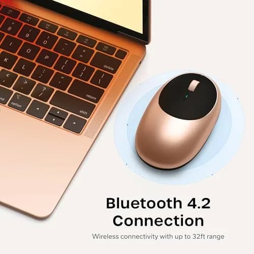 Satechi M1 Wireless Bluetooth Mouse, USB-C Rechargeable, Compact Gold | 1200 DPI Optical Tracking thumbnail 2